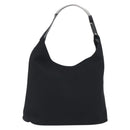 GUCCI Shoulder Bag Canvas Black Silver Auth ep15152-1