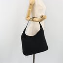 GUCCI Shoulder Bag Canvas Black Silver Auth ep15152-23