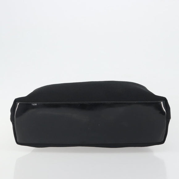 GUCCI Shoulder Bag Canvas Black Silver Auth ep15152