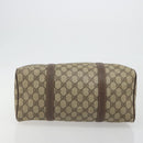 GUCCI GG Supreme Mini Boston Bag PVC Leather Beige Gold Tone Auth ep15153-5