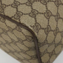 GUCCI GG Supreme Mini Boston Bag PVC Leather Beige Gold Tone Auth ep15153-15