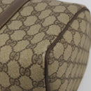 GUCCI GG Supreme Mini Boston Bag PVC Leather Beige Gold Tone Auth ep15153-16