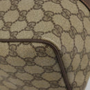 GUCCI GG Supreme Mini Boston Bag PVC Leather Beige Gold Tone Auth ep15153-10