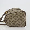 GUCCI GG Supreme Mini Boston Bag PVC Leather Beige Gold Tone Auth ep15153-4