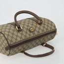 GUCCI GG Supreme Mini Boston Bag PVC Leather Beige Gold Tone Auth ep15153-6