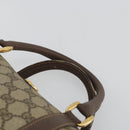 GUCCI GG Supreme Mini Boston Bag PVC Leather Beige Gold Tone Auth ep15153-8