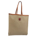CELINE Macadam Tote Bag PVC Leather Beige Brown Auth ep15154-1