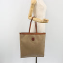 CELINE Macadam Tote Bag PVC Leather Beige Brown Auth ep15154-21