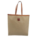 CELINE Macadam Tote Bag PVC Leather Beige Brown Auth ep15154-13