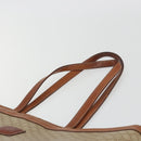 CELINE Macadam Tote Bag PVC Leather Beige Brown Auth ep15154-8