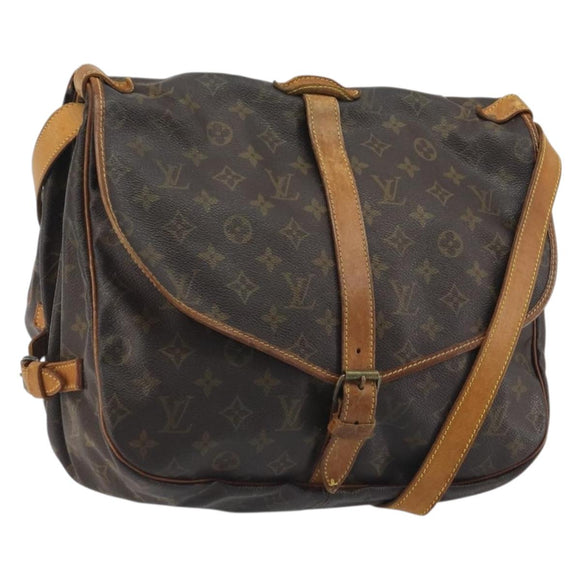 LOUIS VUITTON Monogram Saumur 35 Shoulder Bag M42254 LV Auth ep15155