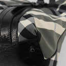BURBERRY Nova Check Tote Bag Nylon Black Silver Auth ep15157-15