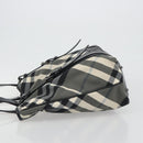 BURBERRY Nova Check Tote Bag Nylon Black Silver Auth ep15157-4