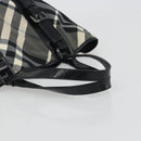 BURBERRY Nova Check Tote Bag Nylon Black Silver Auth ep15157-7