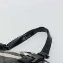 BURBERRY Nova Check Tote Bag Nylon Black Silver Auth ep15157-8