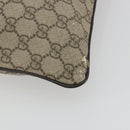 GUCCI GG Supreme Shoulder Bag PVC Leather Beige Silver 141626 Auth ep15158-8