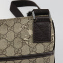 GUCCI GG Supreme Shoulder Bag PVC Leather Beige Silver 141626 Auth ep15158-10