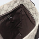GUCCI GG Supreme Shoulder Bag PVC Leather Beige Silver 141626 Auth ep15158-21