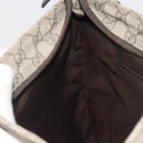 GUCCI GG Supreme Shoulder Bag PVC Leather Beige Silver 141626 Auth ep15158-22