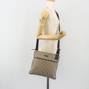 GUCCI GG Supreme Shoulder Bag PVC Leather Beige Silver 141626 Auth ep15158-26