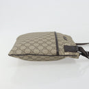 GUCCI GG Supreme Shoulder Bag PVC Leather Beige Silver 141626 Auth ep15158-3
