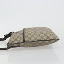 GUCCI GG Supreme Shoulder Bag PVC Leather Beige Silver 141626 Auth ep15158-4