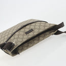 GUCCI GG Supreme Shoulder Bag PVC Leather Beige Silver 141626 Auth ep15158-6