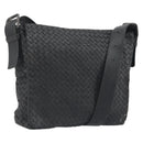 BOTTEGA VENETA INTRECCIATO Shoulder Bag Leather Black Auth ep15159-1