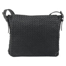 BOTTEGA VENETA INTRECCIATO Shoulder Bag Leather Black Auth ep15159-13
