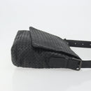 BOTTEGA VENETA INTRECCIATO Shoulder Bag Leather Black Auth ep15159-3
