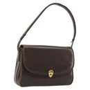 GUCCI Hand Bag Leather Brown Gold Tone Auth ep15160-1