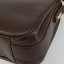 GUCCI Hand Bag Leather Brown Gold Tone Auth ep15160-12