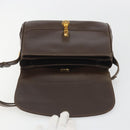 GUCCI Hand Bag Leather Brown Gold Tone Auth ep15160-15