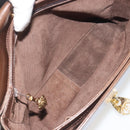 GUCCI Hand Bag Leather Brown Gold Tone Auth ep15160-17