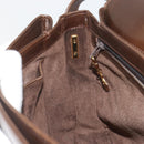 GUCCI Hand Bag Leather Brown Gold Tone Auth ep15160-19