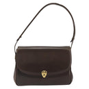 GUCCI Hand Bag Leather Brown Gold Tone Auth ep15160-2