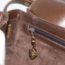 GUCCI Hand Bag Leather Brown Gold Tone Auth ep15160-20