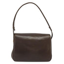 GUCCI Hand Bag Leather Brown Gold Tone Auth ep15160-3