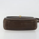 GUCCI Hand Bag Leather Brown Gold Tone Auth ep15160-9