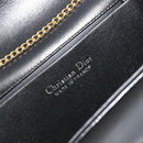Christian Dior Chain Shoulder Bag Leather Black Gold Tone Auth ep15162-18