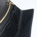 Christian Dior Chain Shoulder Bag Leather Black Gold Tone Auth ep15162-19