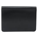 Christian Dior Chain Shoulder Bag Leather Black Gold Tone Auth ep15162-2