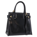 GUCCI Hand Bag Patent 2way Black Gold Tone 000 2404 0503 Auth ep15163-1