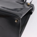GUCCI Hand Bag Patent 2way Black Gold Tone 000 2404 0503 Auth ep15163-16