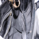GUCCI Hand Bag Patent 2way Black Gold Tone 000 2404 0503 Auth ep15163-21