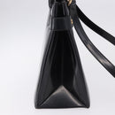 GUCCI Hand Bag Patent 2way Black Gold Tone 000 2404 0503 Auth ep15163-4