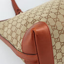 GUCCI GG Canvas Tote Bag Beige Red 247209 Auth ep15164-13