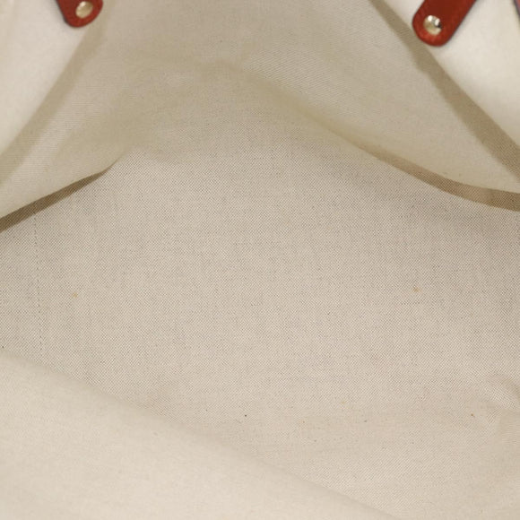 GUCCI GG Canvas Tote Bag Beige Red 247209 Auth ep15164