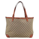 GUCCI GG Canvas Tote Bag Beige Red 247209 Auth ep15164-2