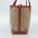 GUCCI GG Canvas Tote Bag Beige Red 247209 Auth ep15164-5